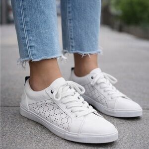 Nautica Women's White Perforated Sneakers